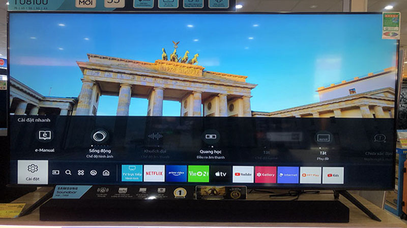 Giao diện chính sau khi reset Smart tivi Samsung